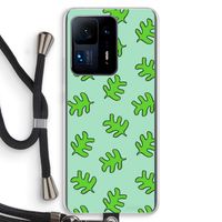 Groene blaadjes: Xiaomi Mi Mix 4 Transparant Hoesje met koord