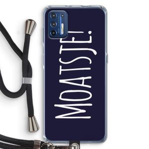 Moatsje!: Motorola Moto G9 Plus Transparant Hoesje met koord