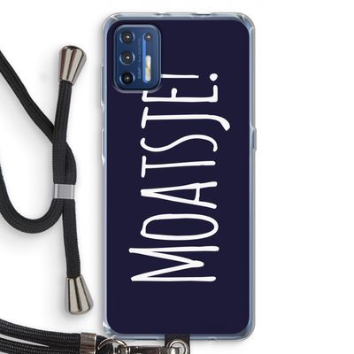 Moatsje!: Motorola Moto G9 Plus Transparant Hoesje met koord