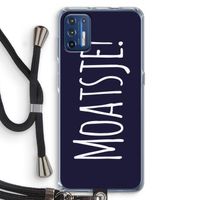 Moatsje!: Motorola Moto G9 Plus Transparant Hoesje met koord