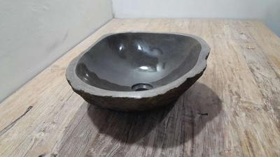 Rivierstenen waskom RM250361, 45x37x15 cm