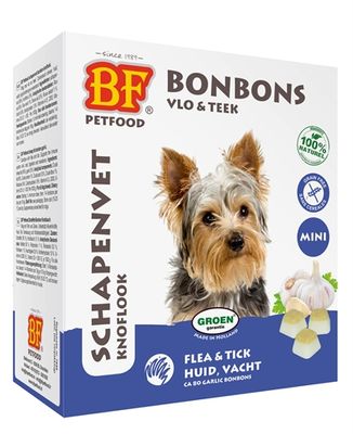 Bf Petfood Biofood schapenvet mini bonbons knoflook
