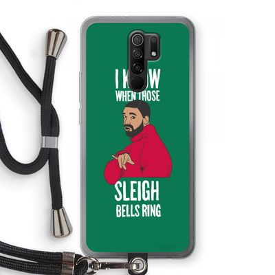 Sleigh Bells Ring: Xiaomi Redmi 9 Transparant Hoesje met koord