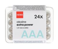 HEMA AAA alkaline extra power batterijen - 24 stuks