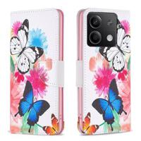 Xiaomi Redmi Note 13 4G Wonder Series Portemonnee Hoesje - Vlinders - thumbnail