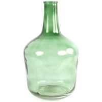 Countryfield Vaas - transparant groen - glas - XL fles vorm - D25 x H42 cm - thumbnail
