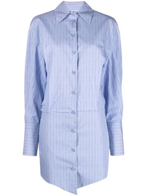 The Attico robe courte Sylvie en coton - Bleu
