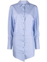 The Attico robe courte Sylvie en coton - Bleu