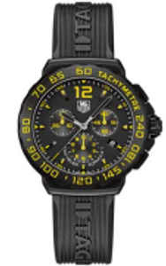Horlogeband Tag Heuer CAU111E / FT6024 Rubber Zwart 20mm