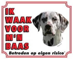 Dalmatier Waakbord - Ik waak voor mijn baas