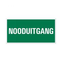 Bord Nooduitgang - 150x300 mm.