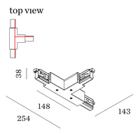 Wever & Ducre - 3-Phase Track T-Connector 3.0 W