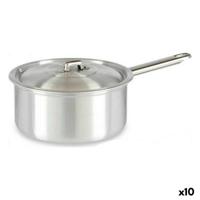 Sauspan met deksel Kinvara 100020 100020 Zilverkleurig Aluminium 2 L 20 x 12 x 35,5 cm 35,5 x 12 x 20 cm (10 Stuks)