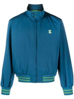 Kenzo veste zippée à logo imprimé - Bleu