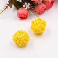 10 stuks kunstmatige stro bal voor Birthday Party bruiloft Kerstmis Home decor (geel)