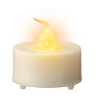 LED theelichtjes/waxinelichtjes - 12x st - wit - 3,6 x 3,6 cm - steady - warm wit - timer
