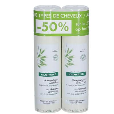 Klorane Lait D'Avoine/Havermelk Droogshampoo 2x150gr