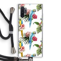 Kleurrijke papegaaien: Samsung Galaxy Note 10 Plus Transparant Hoesje met koord Kleurrijke papegaaien: Samsung Galaxy Note 10 Plus Transparant Hoesje met koord