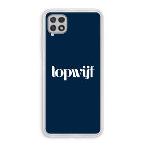 Topwijf Navy: Samsung Galaxy A22 4G Transparant Hoesje