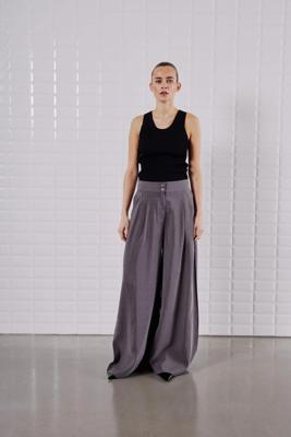Withblack Wblmaya Tailored Wide Pant Broek Suns Grey