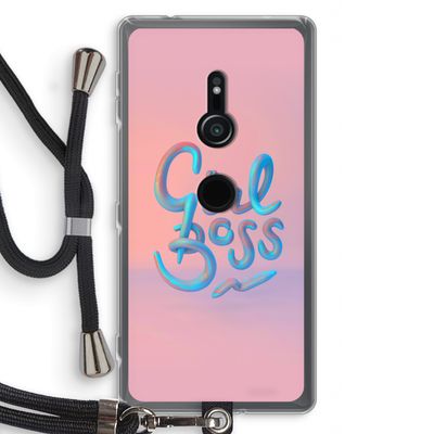 Girl boss: Sony Xperia XZ2 Transparant Hoesje met koord