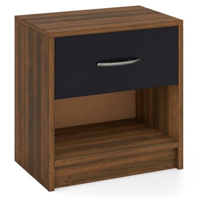 Nachtkastje met Lade Nachtkastje met Open Opbergplank Compacte Tafel voor Kleine Ruimte Moderne Bijzettafel