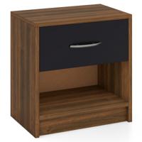 Nachtkastje met Lade Nachtkastje met Open Opbergplank Compacte Tafel voor Kleine Ruimte Moderne Bijzettafel