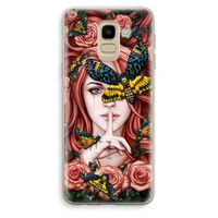 Lady Moth: Samsung Galaxy J6 (2018) Transparant Hoesje