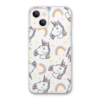 Rainbow Unicorn: iPhone 13 Transparant Hoesje