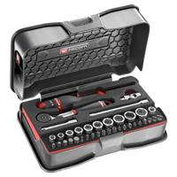 Facom Koffer 6-kant Doppen 1/4" Metrische Maten en Bits - 37 stuks - R.161-6M6PB