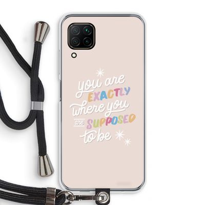 Right Place: Huawei P40 Lite Transparant Hoesje met koord