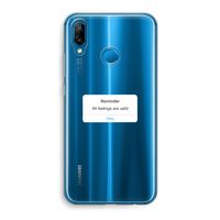 Reminder: Huawei P20 Lite Transparant Hoesje