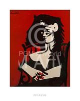 Kunstdruk Pablo Picasso - Jacqueline a Mantil 40x50cm
