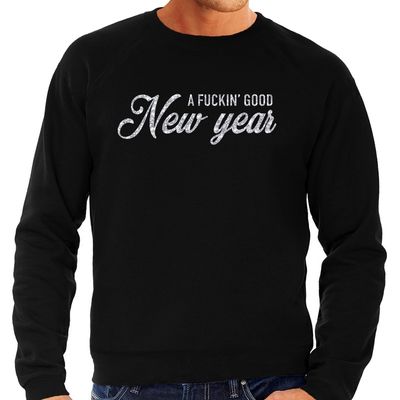 Fuckin good New Year trui / sweater zwart voor heren Fuckin good New Year trui / sweater zwart voor heren