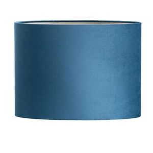 Kap Ovaal - blauw velours - 28,5x38x17,5 cm - Leen Bakker