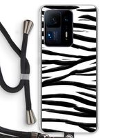Zebra pattern: Xiaomi Mi Mix 4 Transparant Hoesje met koord