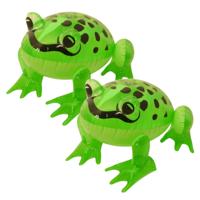 Opblaasbare kikker - 4x - decoratie - groen - 40 cm - dieren Opblaasbare kikker - 4x - decoratie - groen - 40 cm - dieren