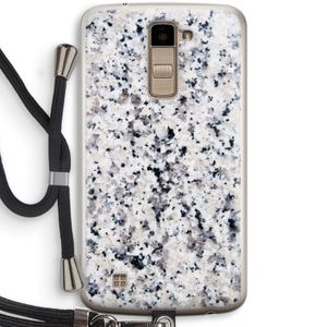 Gespikkelde marmer: LG K10 (2016) Transparant Hoesje met koord