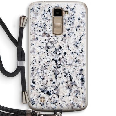Gespikkelde marmer: LG K10 (2016) Transparant Hoesje met koord