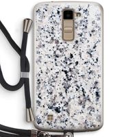 Gespikkelde marmer: LG K10 (2016) Transparant Hoesje met koord