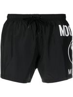 Moschino short de bain à logo imprimé - Noir