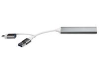 Xccess Xccess USB-C Multi-Hub to 4 USB Grey