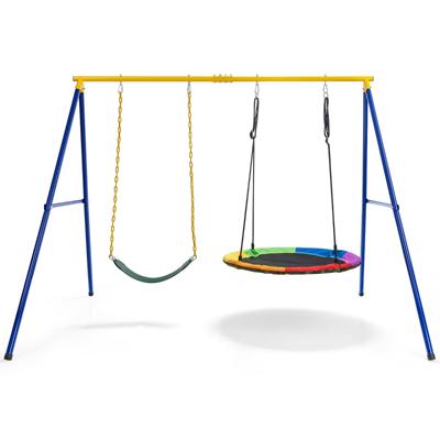 Dubbele Kinderschommel met Schommelframe Belastbaar Tot 300 kg (2 Schommels met Frame)