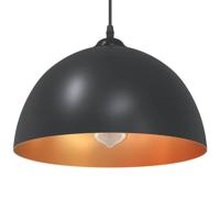 Hanglampen 2 st In hoogte verstelbaar E27 30 cm metaal zwart
