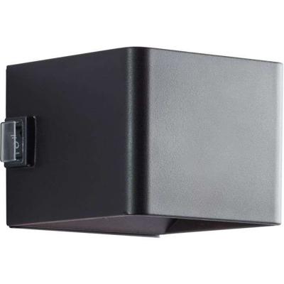 Magnetische buitenwandlamp - ISEO - BRILLIANT - Oplaadbaar - Zwart - LED - Sensor - 4W - 300lm - 3000K - USB
