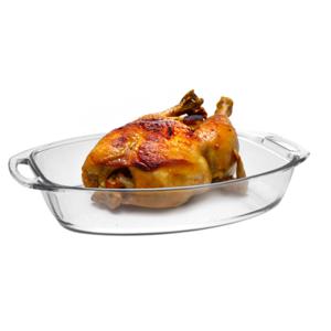 Marinex Ovenschaal van borosilicaat glas - ovaal - 3.2 Liter - 36 x 24 x 7 cm - serveerschaal