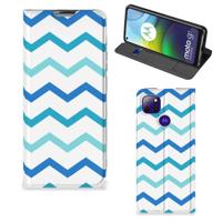 Motorola Moto G9 Power | Hoesje met Magneet | Zigzag Blauw