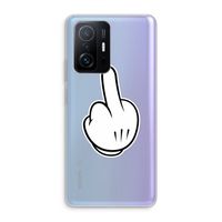 Middle finger white: Xiaomi 11T Pro Transparant Hoesje