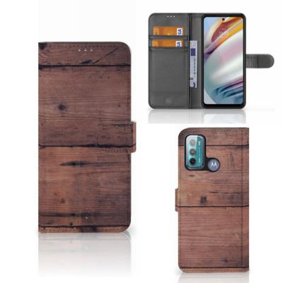 Motorola Moto G60 | Book Style Case | Old Wood | Portemonnee hoesje