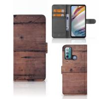 Motorola Moto G60 | Book Style Case | Old Wood | Portemonnee hoesje